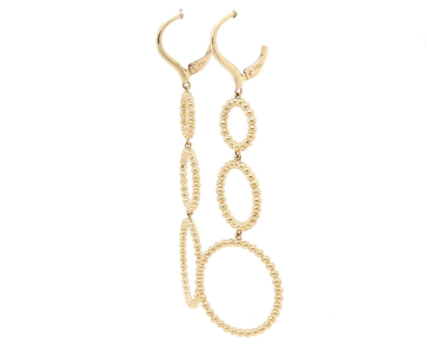 Gabriel & Co. New Gabriel & Co. Bujukan Triple Dangle Earrings in 14K