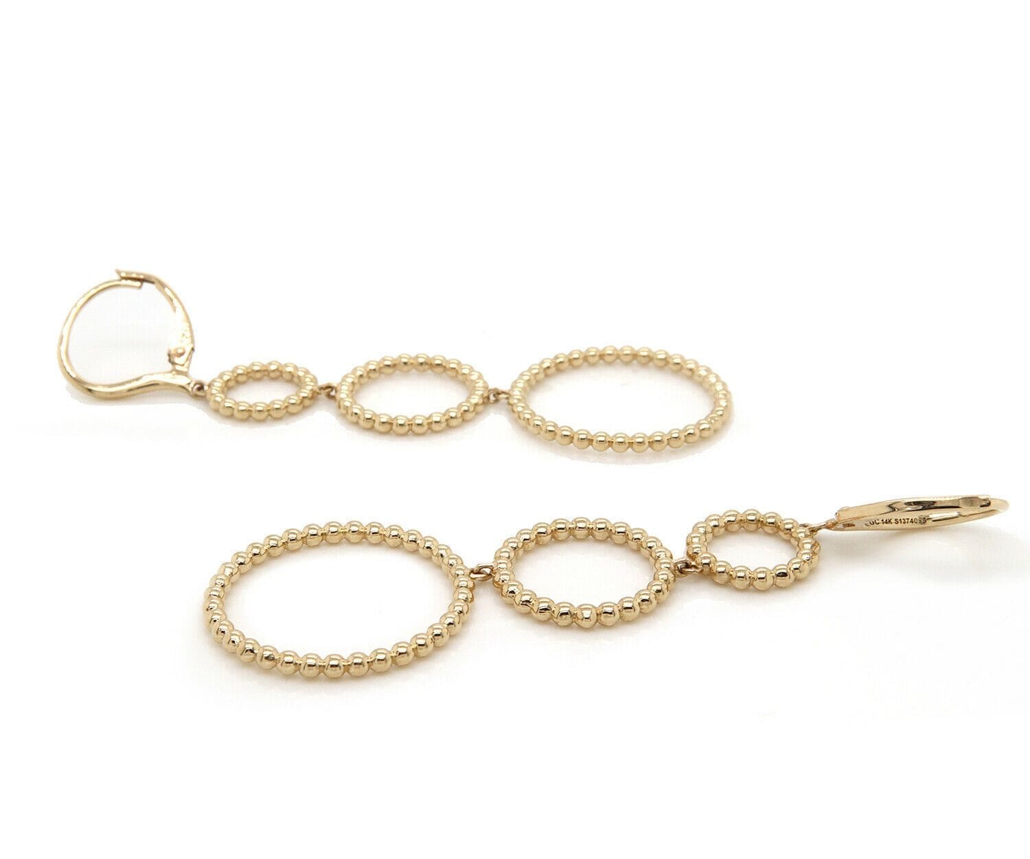 Gabriel & Co. New Gabriel & Co. Bujukan Triple Dangle Earrings in 14K