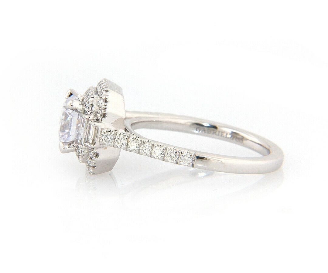 Gabriel & Co. New Gabriel & Co. 0.60ctw Cushion Double Frame Semi Mount Ring in 14K
