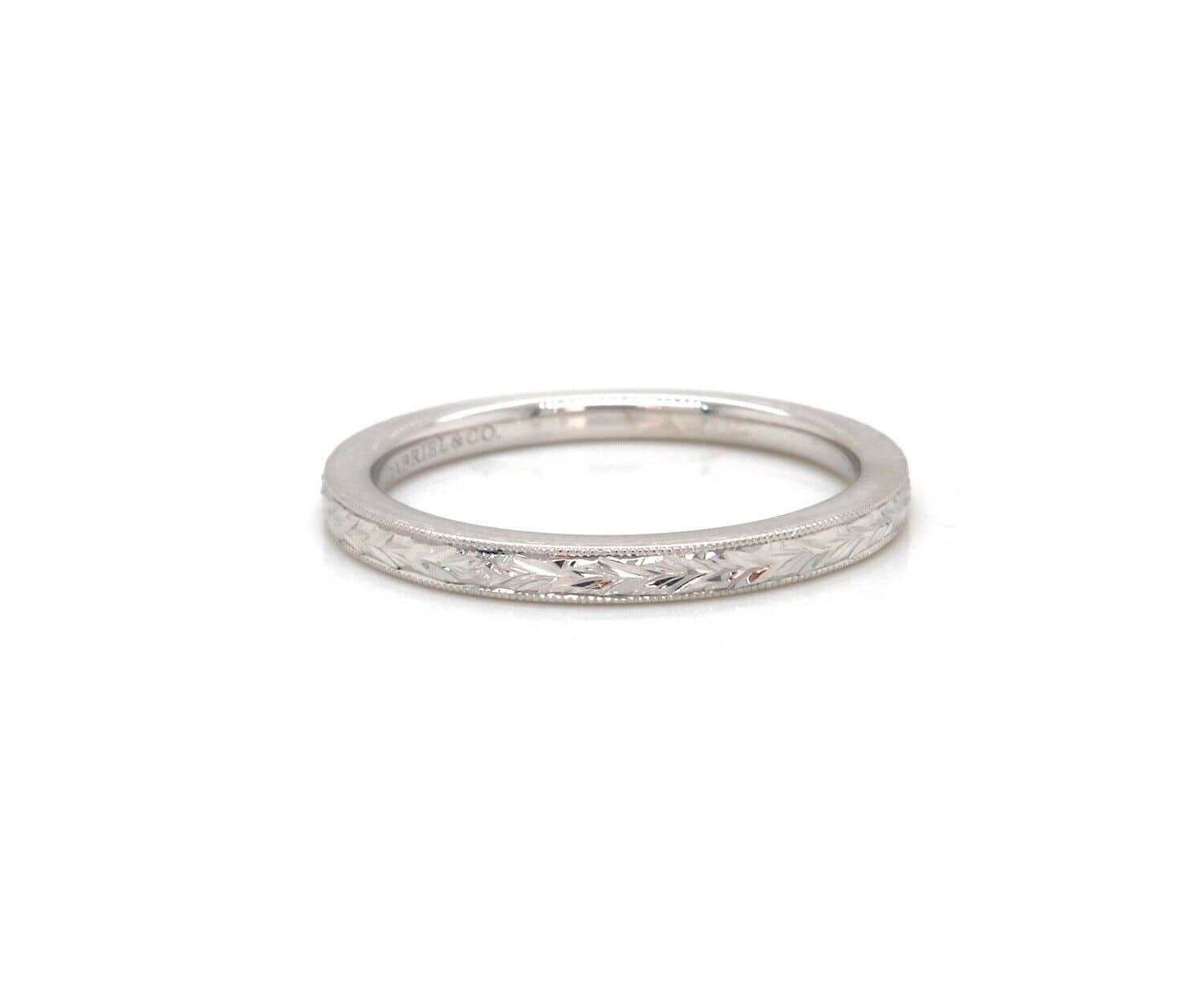 Gabriel & Co. New Gabriel & Co. Filigree Engraved Band Ring in 14K
