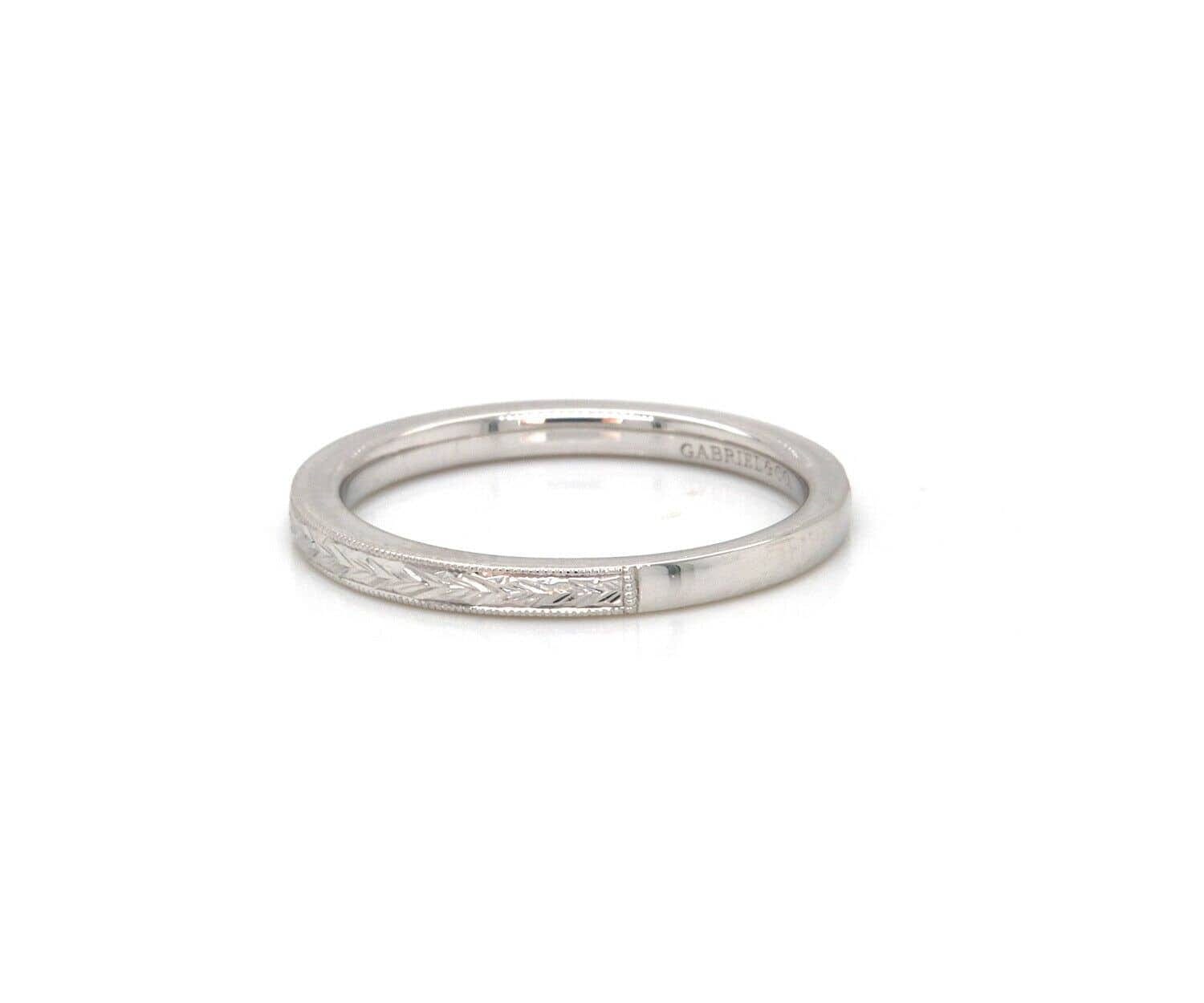 Gabriel & Co. New Gabriel & Co. Filigree Engraved Band Ring in 14K
