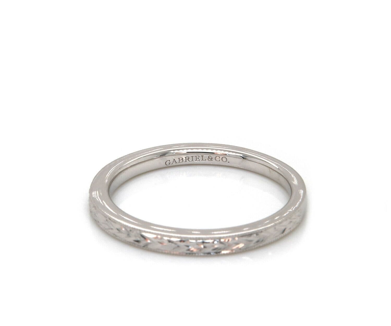Gabriel & Co. New Gabriel & Co. Filigree Engraved Band Ring in 14K