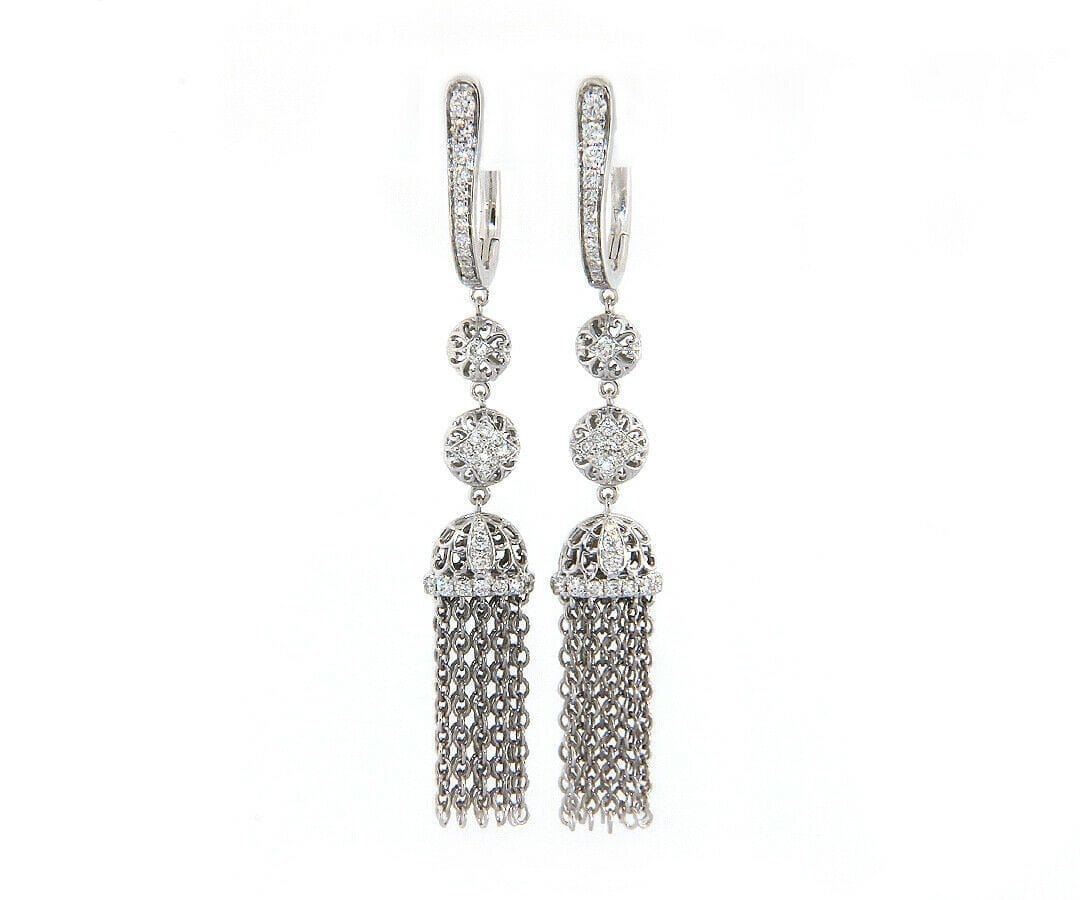 Gabriel & Co. New Gabriel & Co. 0.55ctw Diamond Tassel Dangle Earrings in 14K