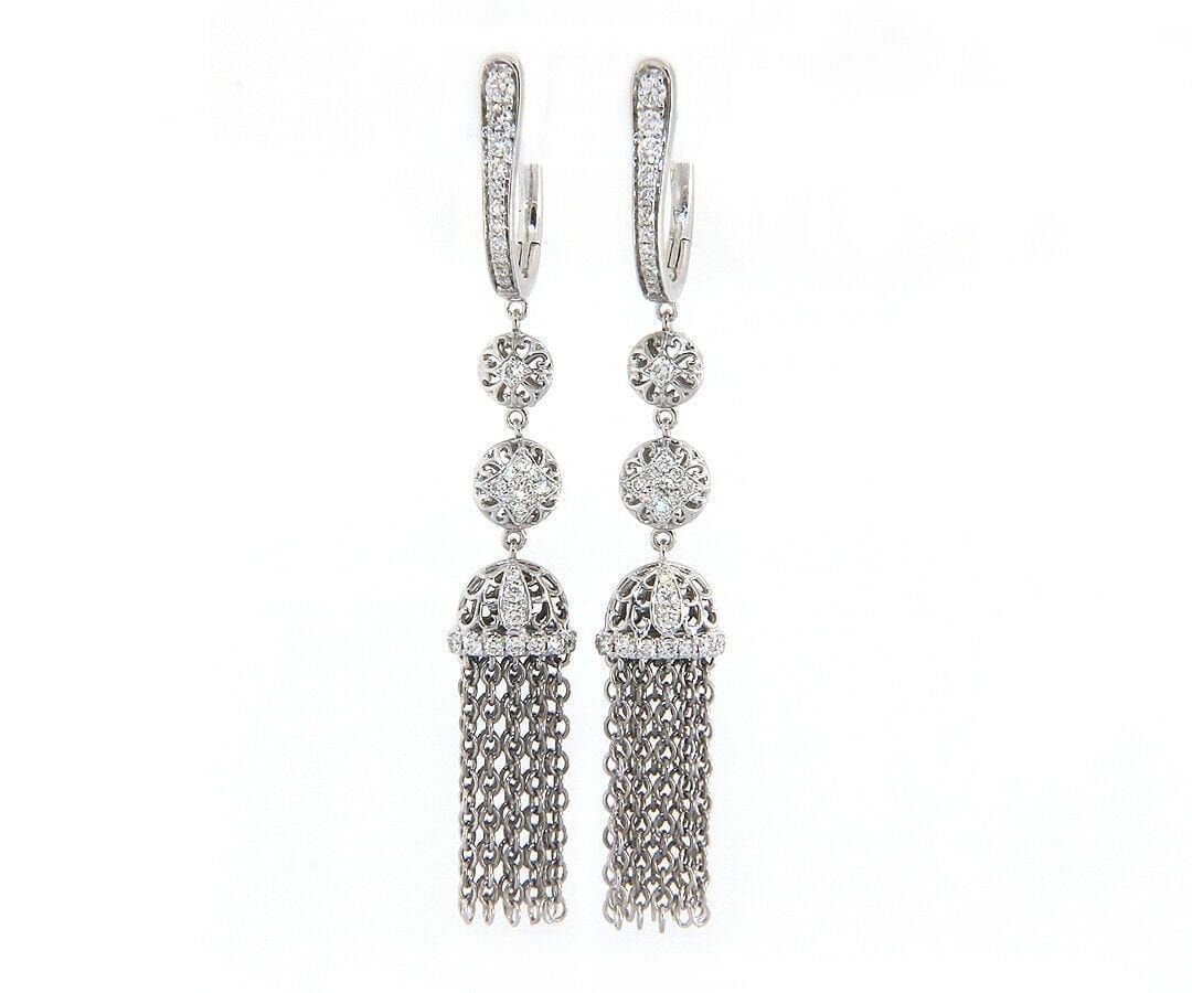 Gabriel & Co. New Gabriel & Co. 0.55ctw Diamond Tassel Dangle Earrings in 14K