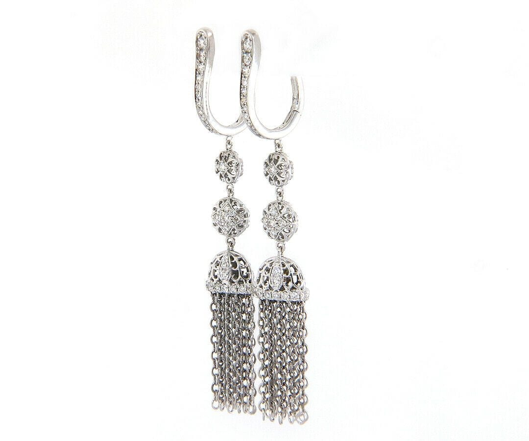 Gabriel & Co. New Gabriel & Co. 0.55ctw Diamond Tassel Dangle Earrings in 14K