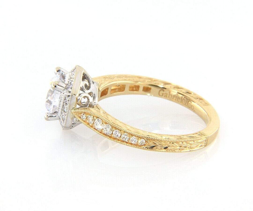 Gabriel & Co. New Gabriel & Co. 0.27ctw Hexagon Frame Semi Mount Ring in 14K