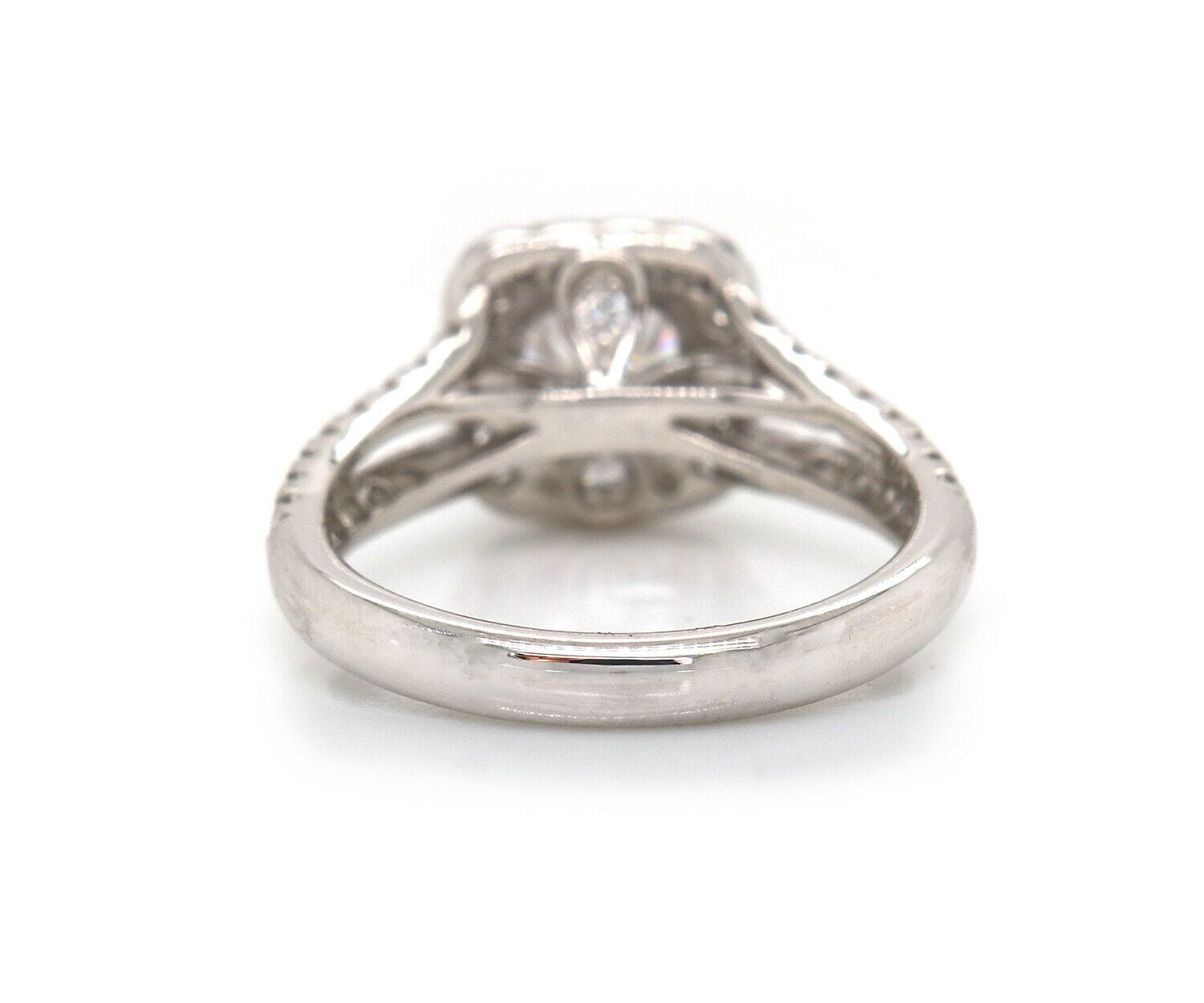 Gabriel & Co. New Gabriel & Co. Diamond Halo Split Shank Semi Mount Ring in 14K