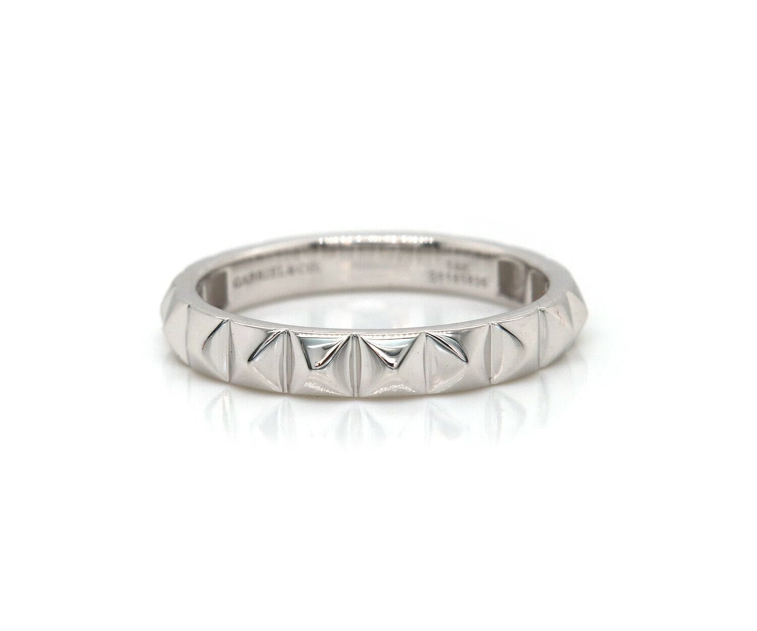 Gabriel & Co. New Gabriel & Co. Pyramid Stud Band Ring in 14K