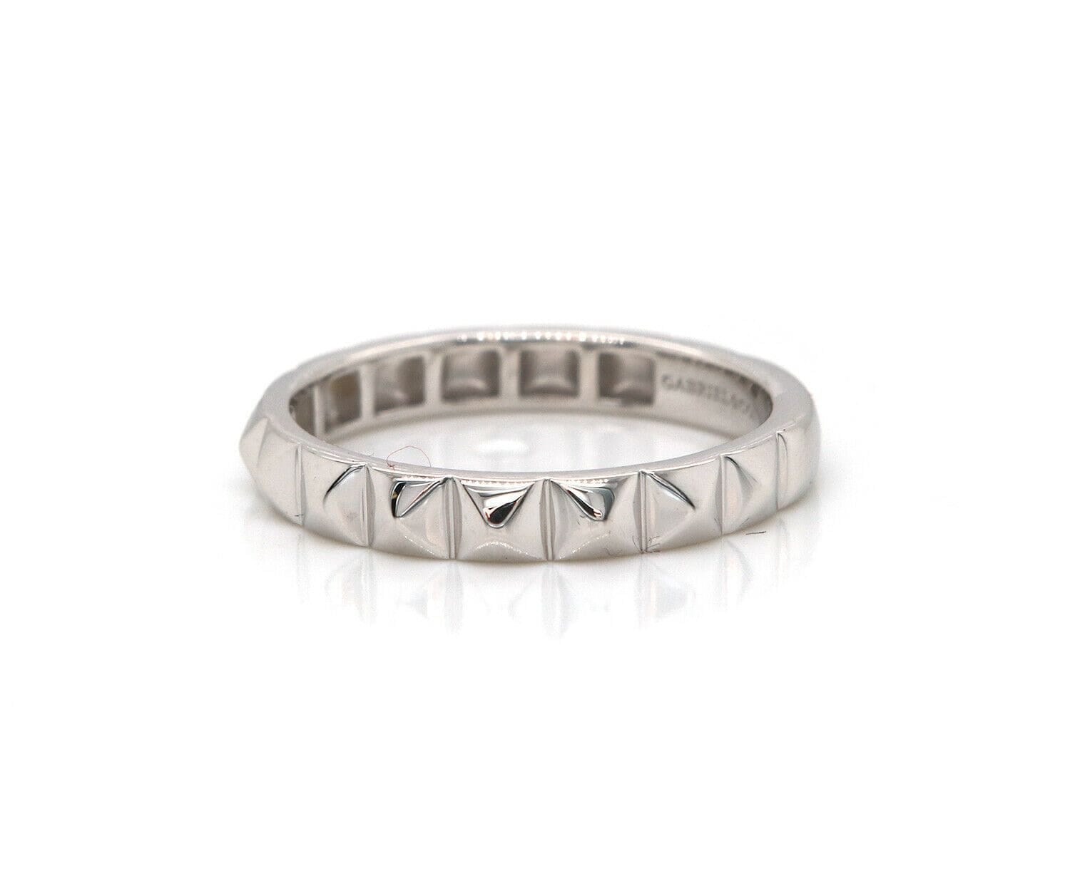 Gabriel & Co. New Gabriel & Co. Pyramid Stud Band Ring in 14K