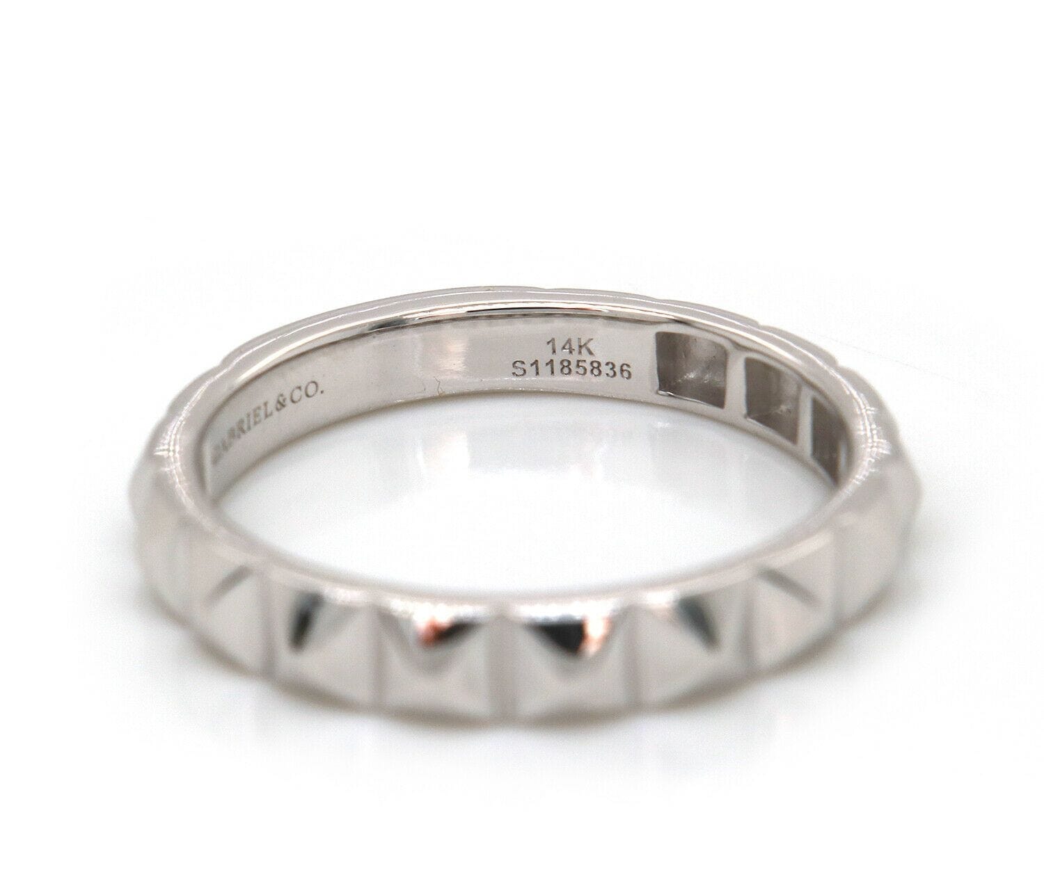 Gabriel & Co. New Gabriel & Co. Pyramid Stud Band Ring in 14K
