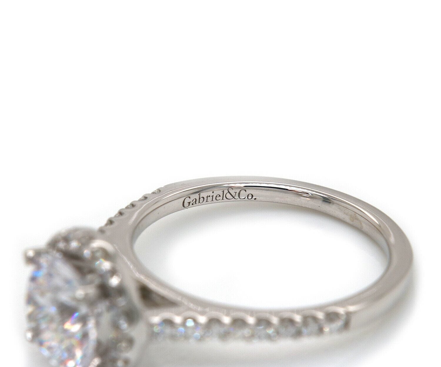 Gabriel & Co. New Gabriel & Co. Diamond Halo Semi Mount Ring in 14K