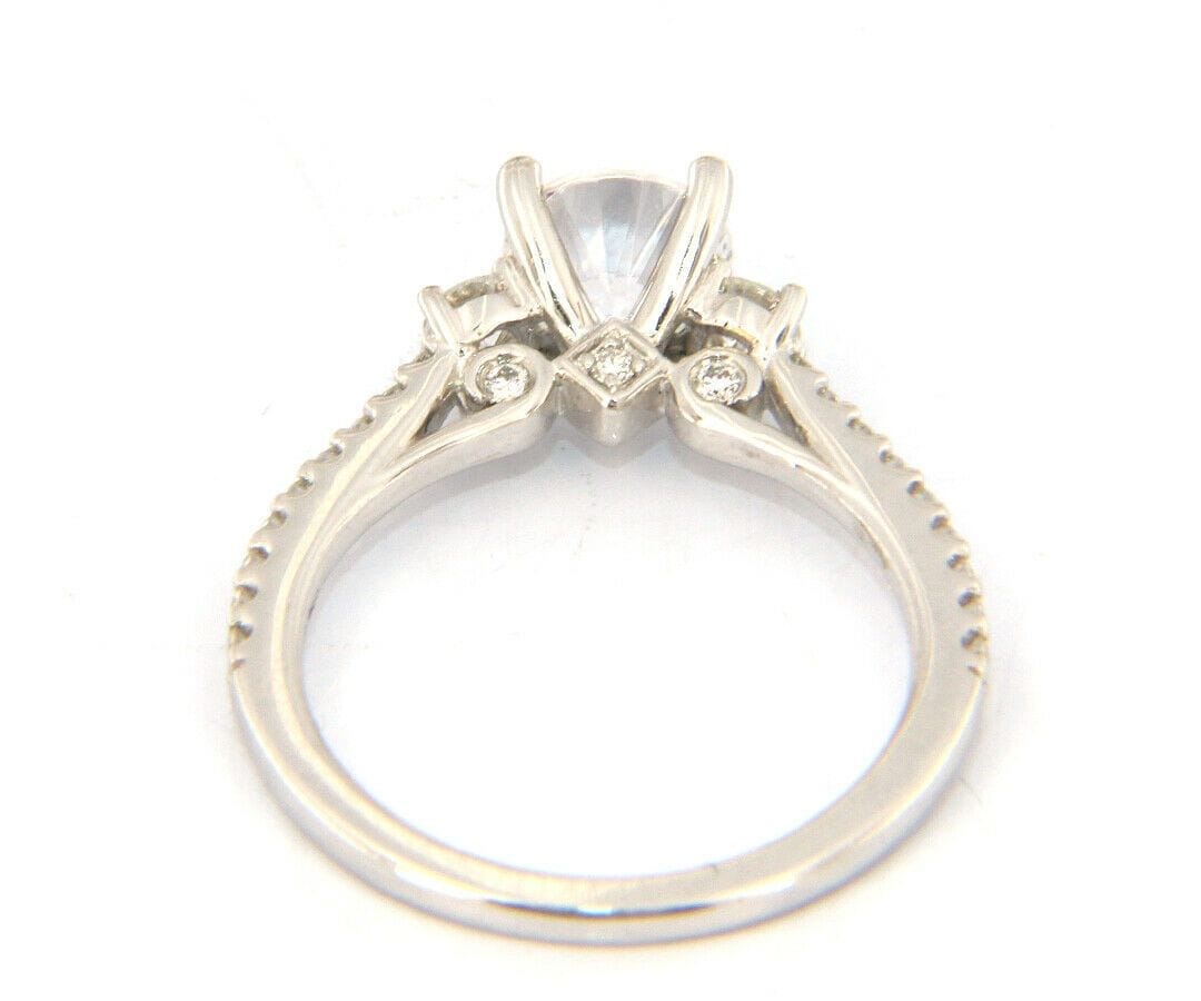 Gabriel & Co. New Gabriel & Co. Diamond Three Stone Semi Mount Ring in 14K