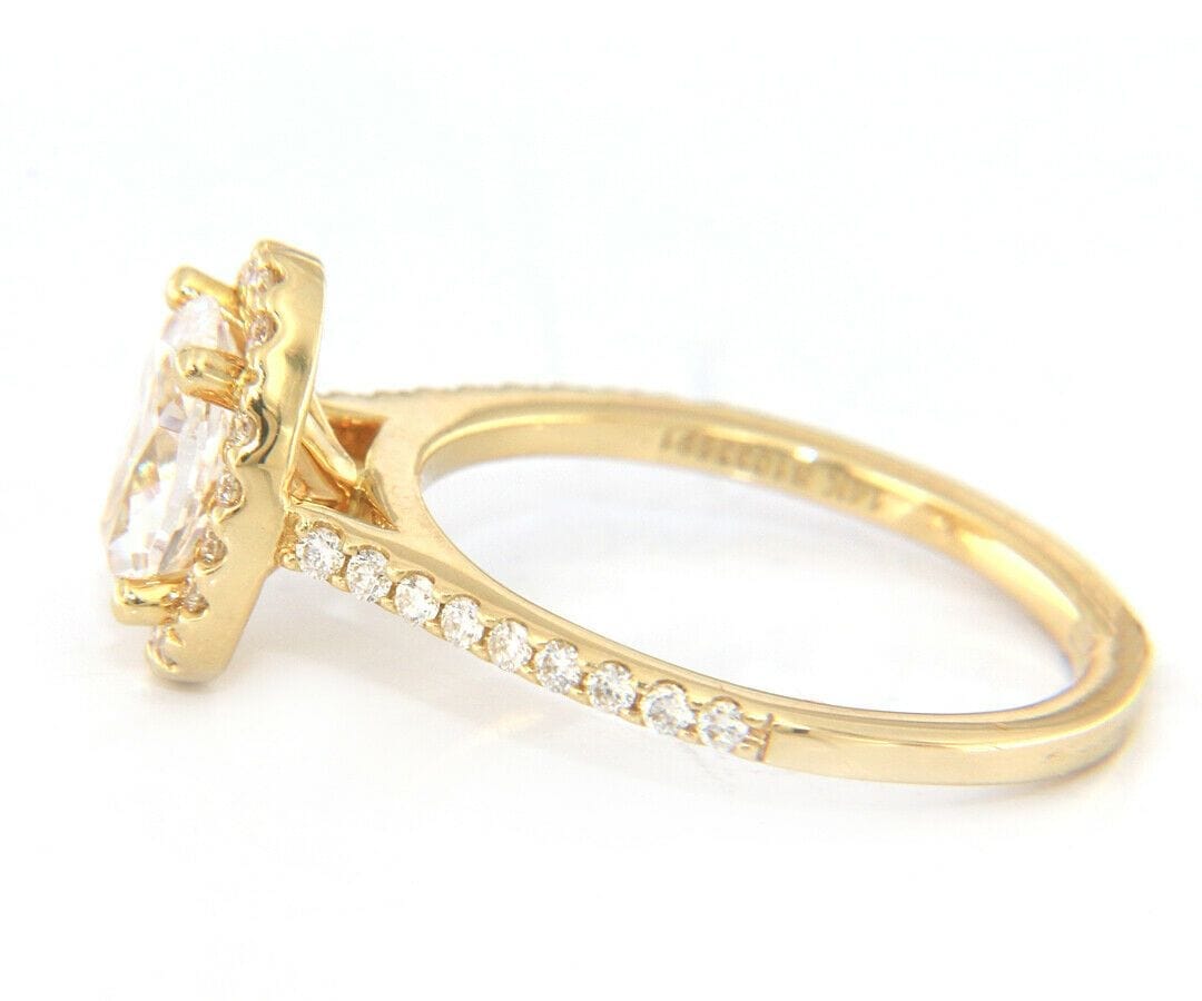 Gabriel & Co. New Gabriel & Co. Oval Diamond Halo Semi Mount Ring in 14K