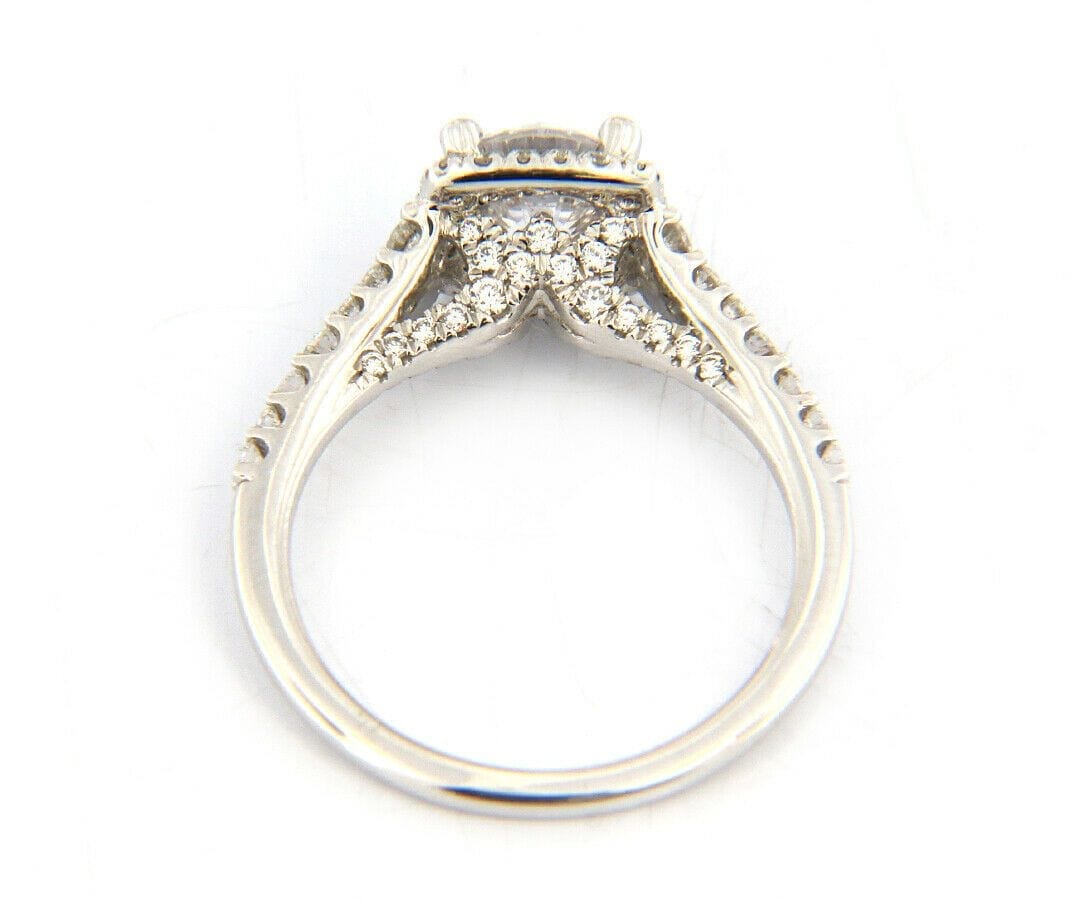 Gabriel & Co. New Gabriel & Co. Halo Double Row Semi Mount Ring in 18kt