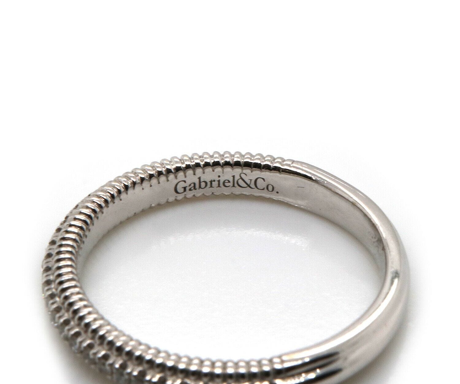 Gabriel & Co. New Gabriel & Co. Shared Prong Diamond Milgrain Band Ring in 14K