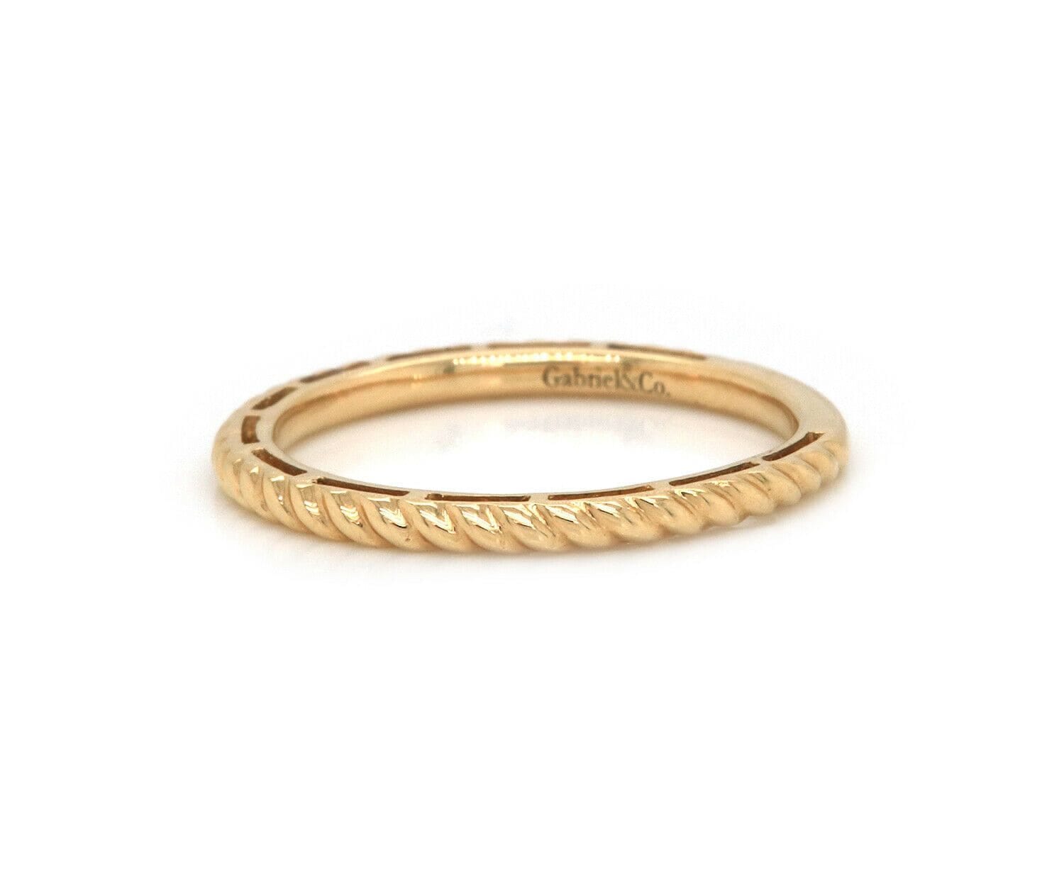 Gabriel & Co. New Gabriel & Co. Twisted Rope Stackable Band Ring in 14K