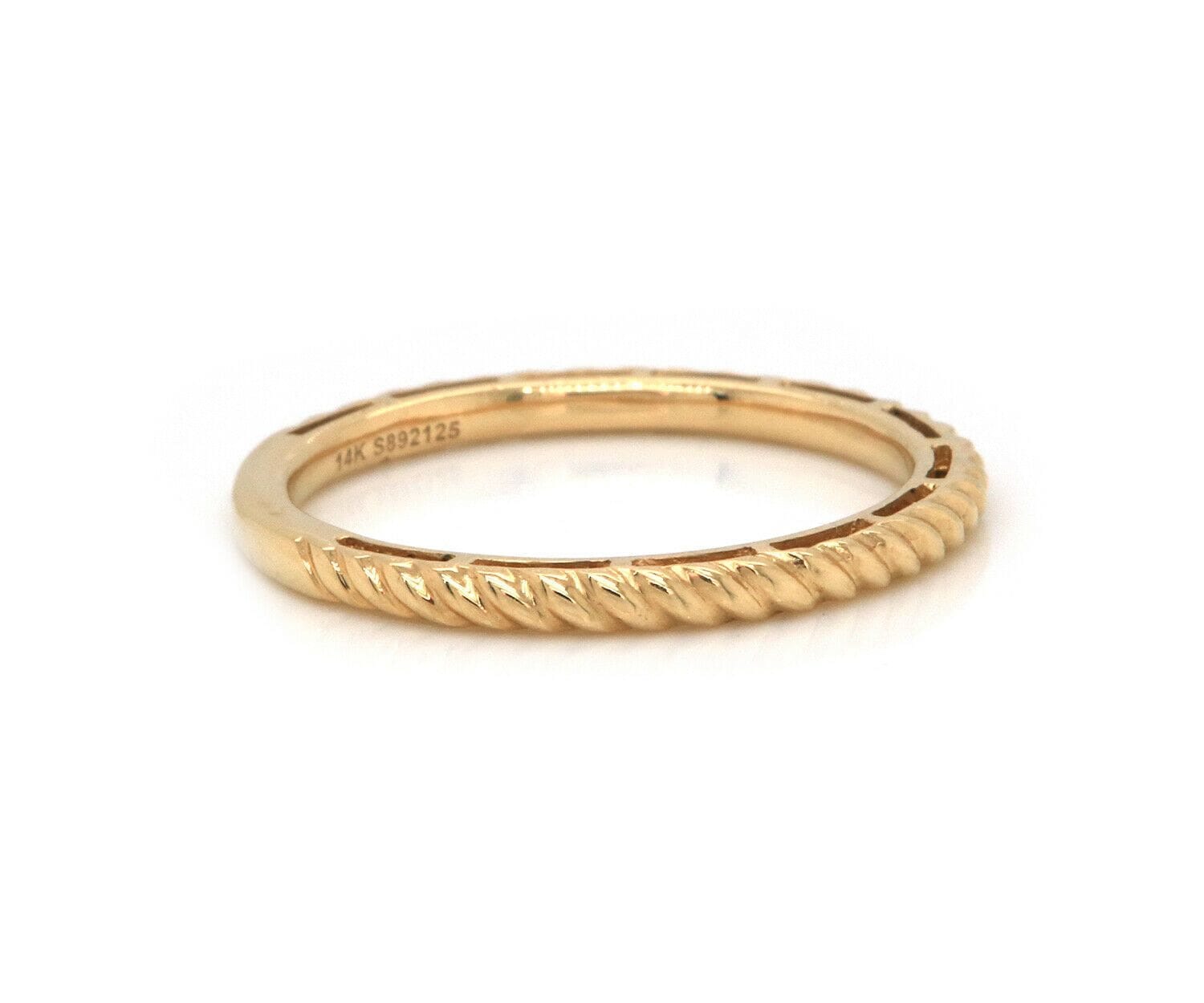 Gabriel & Co. New Gabriel & Co. Twisted Rope Stackable Band Ring in 14K