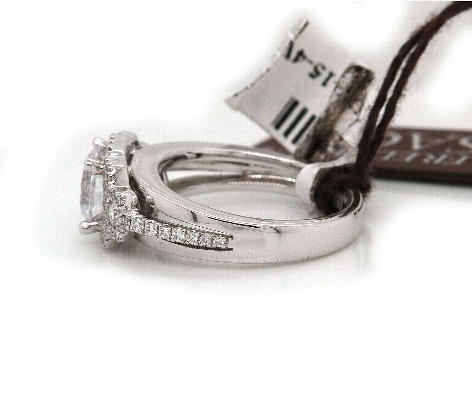 Frederic Sage 0.75 CTW Frederic Sage Diamond Split Shank Halo Semi Mount Ring In 14K