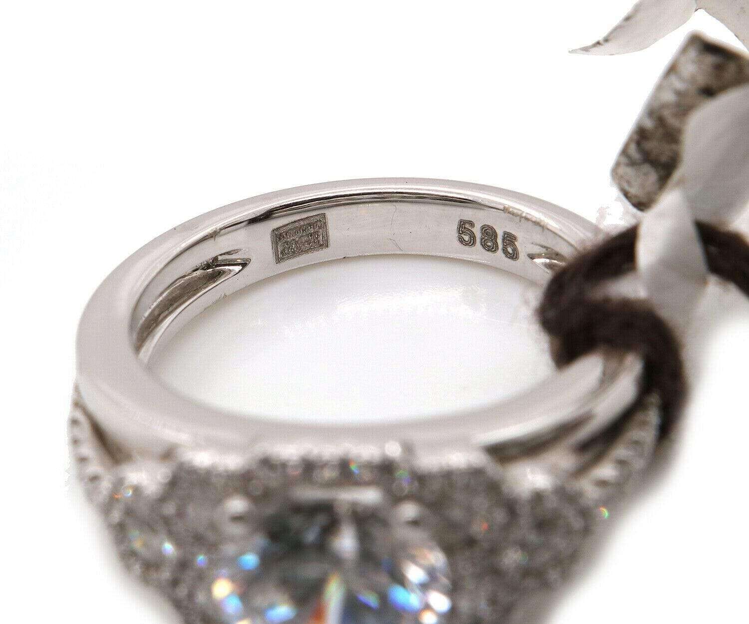 Frederic Sage 0.75 CTW Frederic Sage Diamond Split Shank Halo Semi Mount Ring In 14K