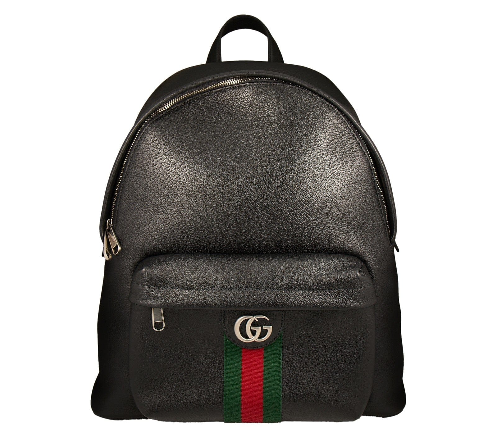 Gucci Black Leather Ophidia Medium Backpack W/Dustbag