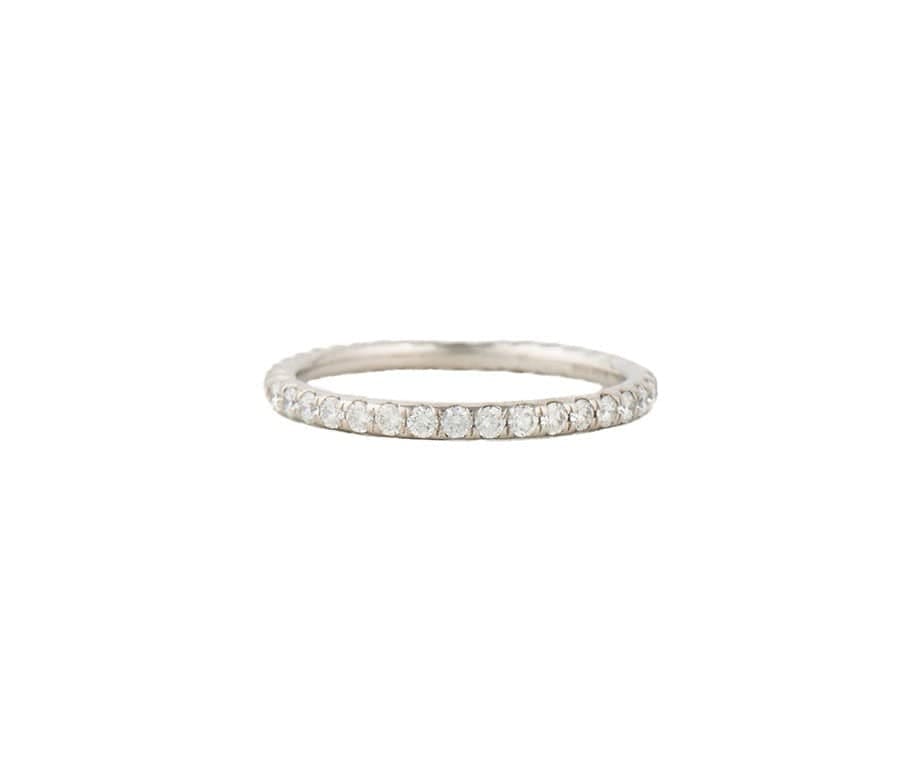 David Yurman 0.32ctw Pave Diamond Cable Stack Band Ring in 18K
