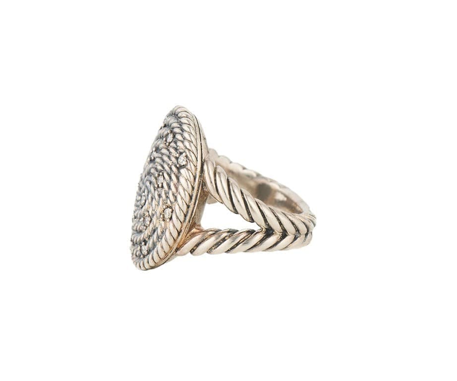 David Yurman 0.18ctw Diamond Cable Coil Cocktail Ring in Sterling