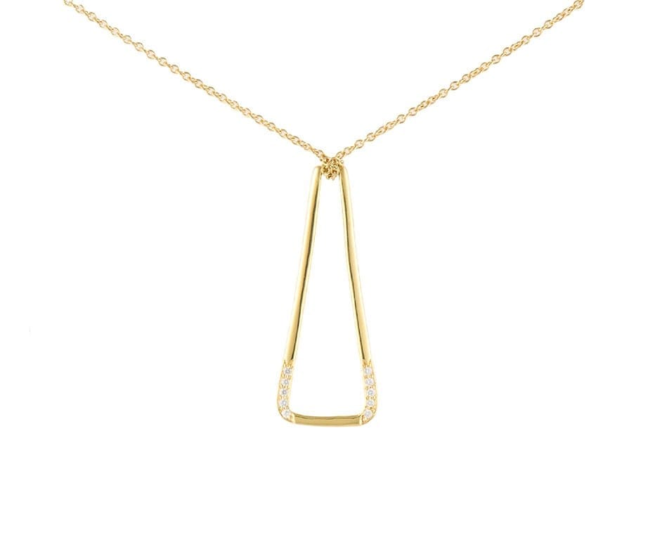 Robert Lee Morris 0.15ctw Diamond Abstract Pendant Necklace in 18K