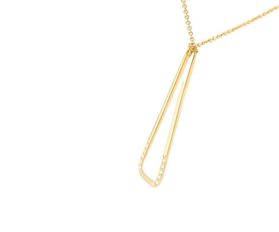 Robert Lee Morris 0.15ctw Diamond Abstract Pendant Necklace in 18K