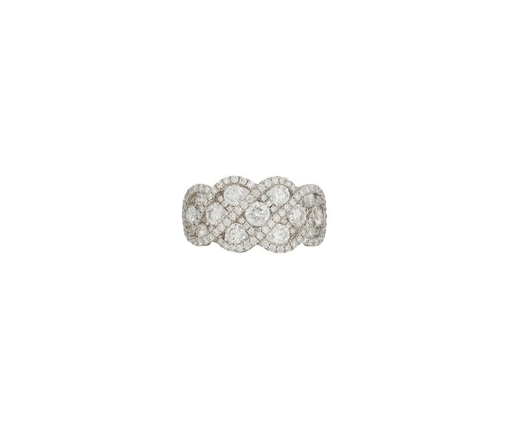 Gabriel & Co. 1.75ctw Diamond Woven Frame Ring in 14K
