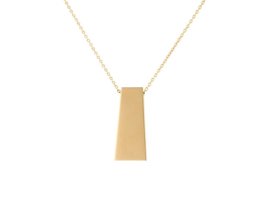 Versace Polished Geometric Pendant Necklace in 18K