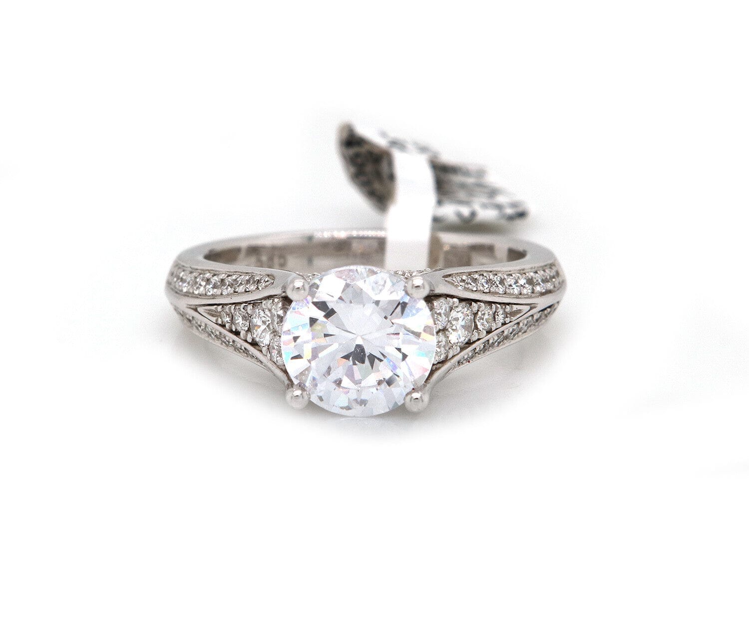 Frederic Sage 0.43 CTW Frederic Sage Side Diamond Split Shank Semi Mount Ring In 14K