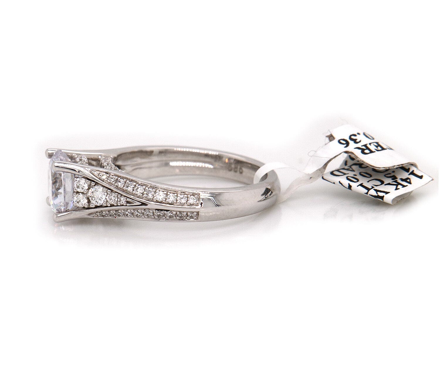 Frederic Sage 0.43 CTW Frederic Sage Side Diamond Split Shank Semi Mount Ring In 14K