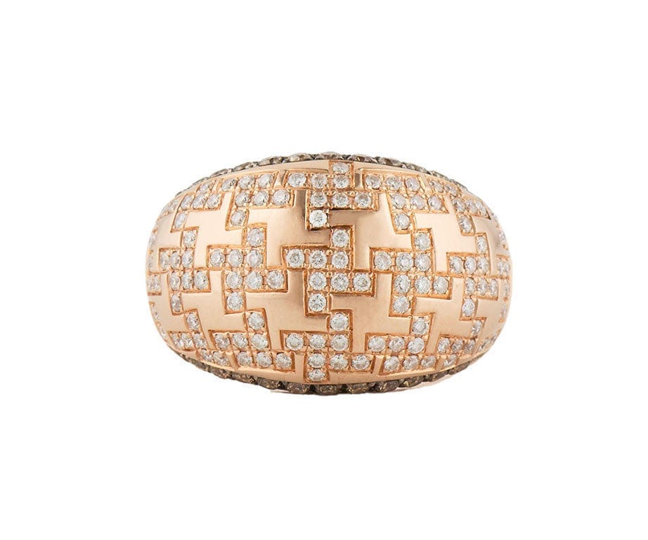 Le Vian 1.30ctw White and Chocolate Diamond Dome Ring in 14K