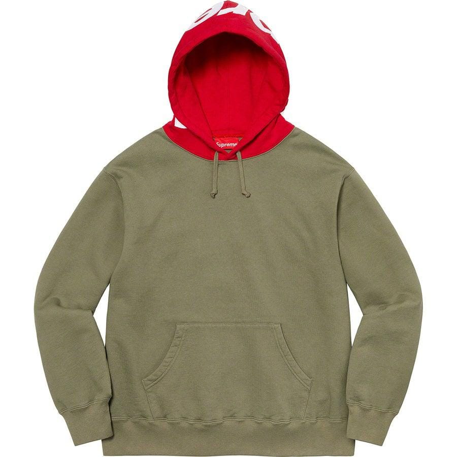Supreme Contrast Hooded Sweatshirt (Olive)