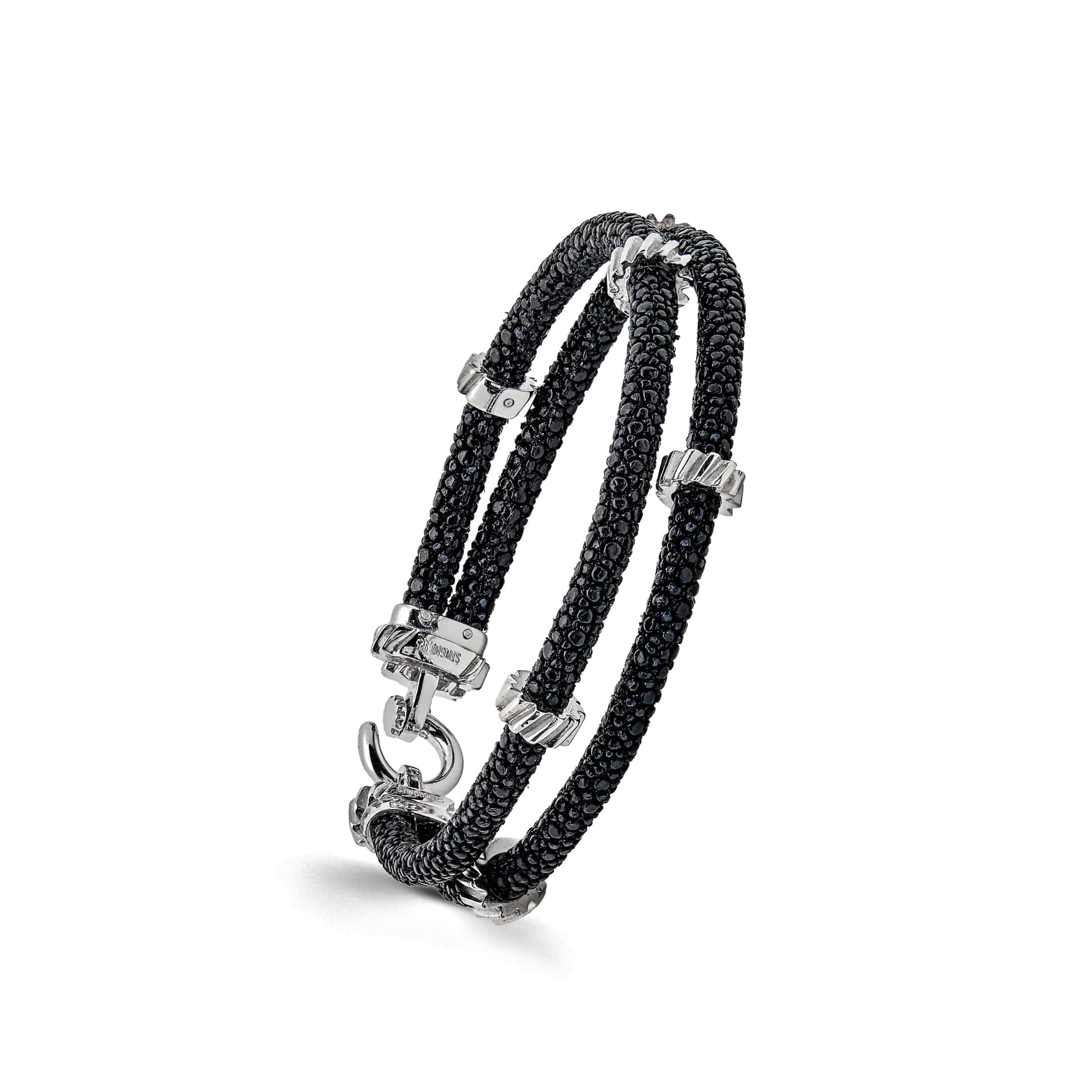 StingHD Silver Double Gear Bracelet