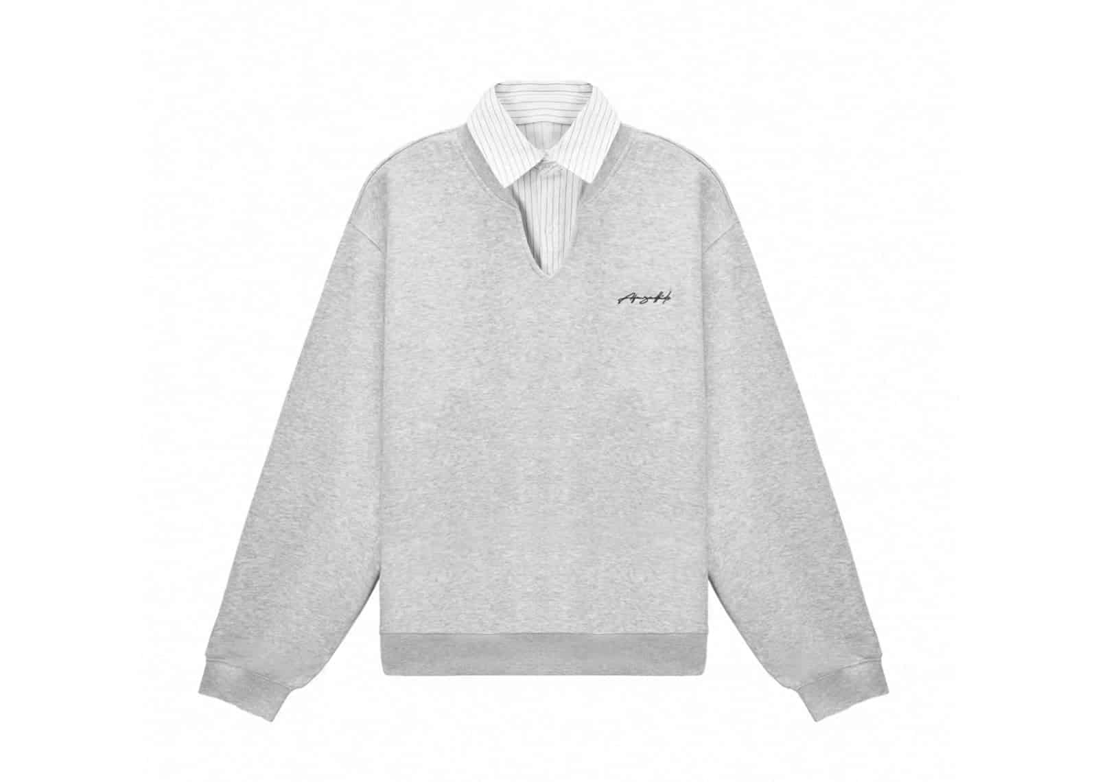 A Few Good Kids Layered Collar Sweatshirt Grey