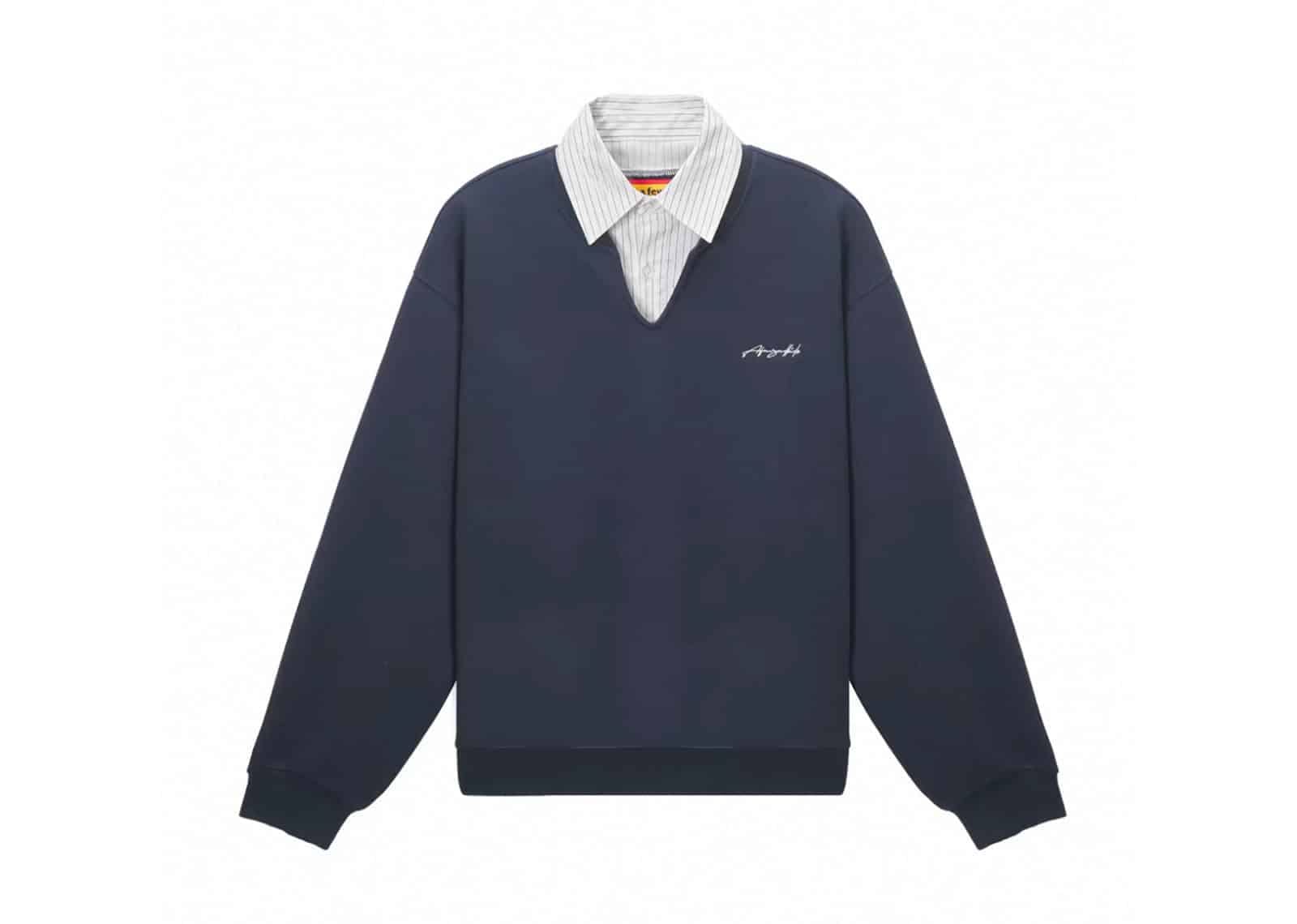 A Few Good Kids Layered Collar Sweatshirt Navy