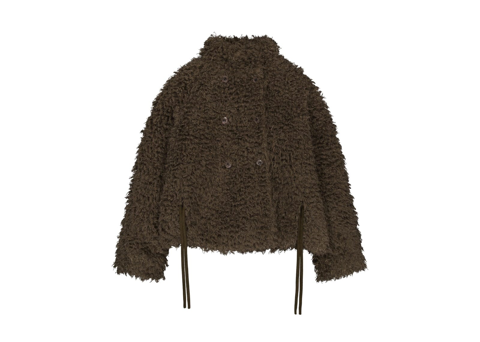 Coyseio Hairy Fur Jacket Brown