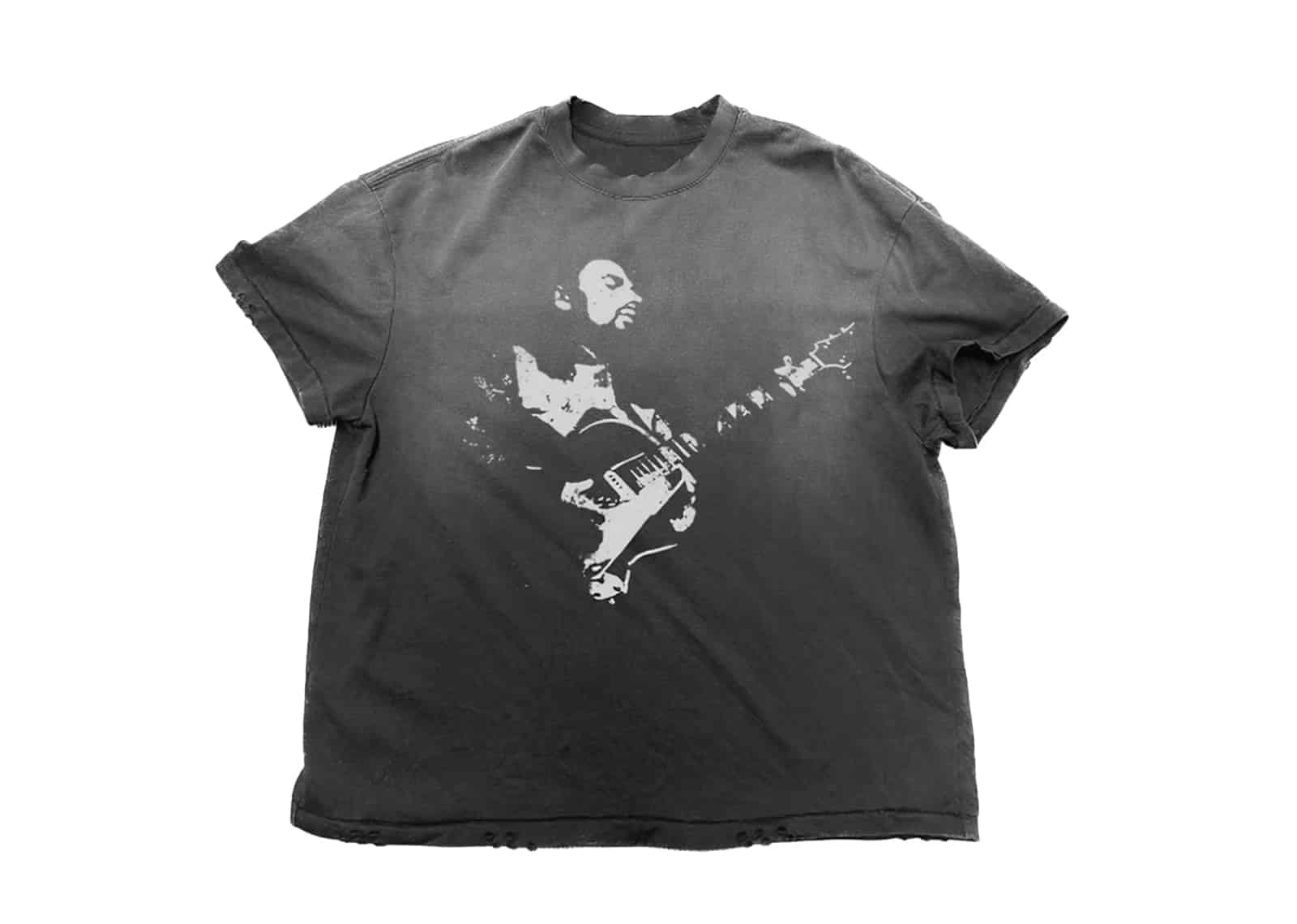 KLICK CLAK 25SS Band Portrait Print Vintage Wash Tee Black