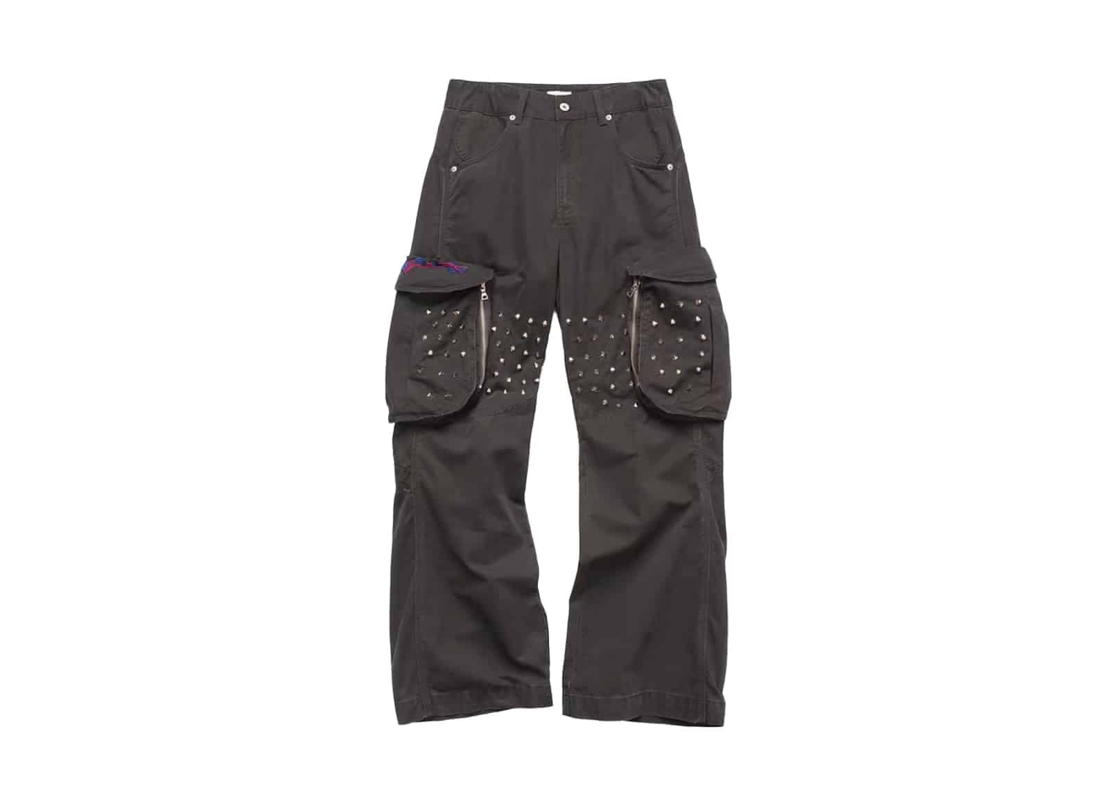 Tiesake Rest in Pieces Tank Spike Cargo Pants Black