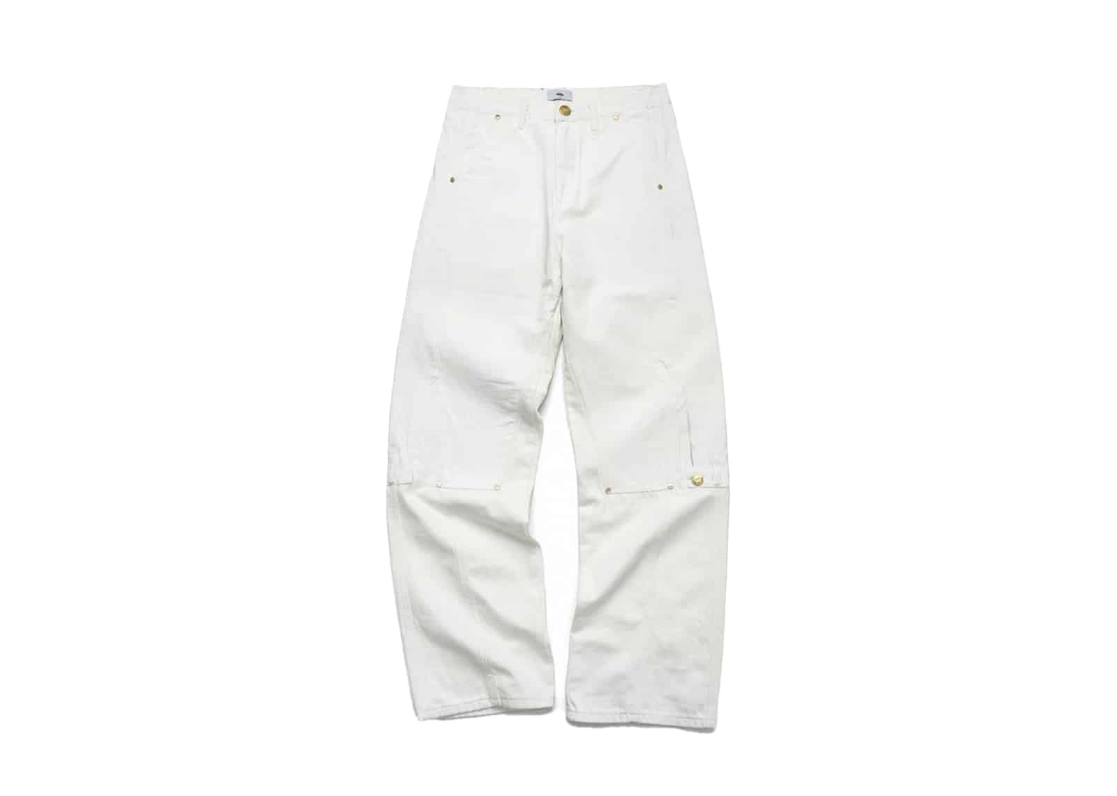 Tiesake Rest in Pieces White Waxed Jeans White