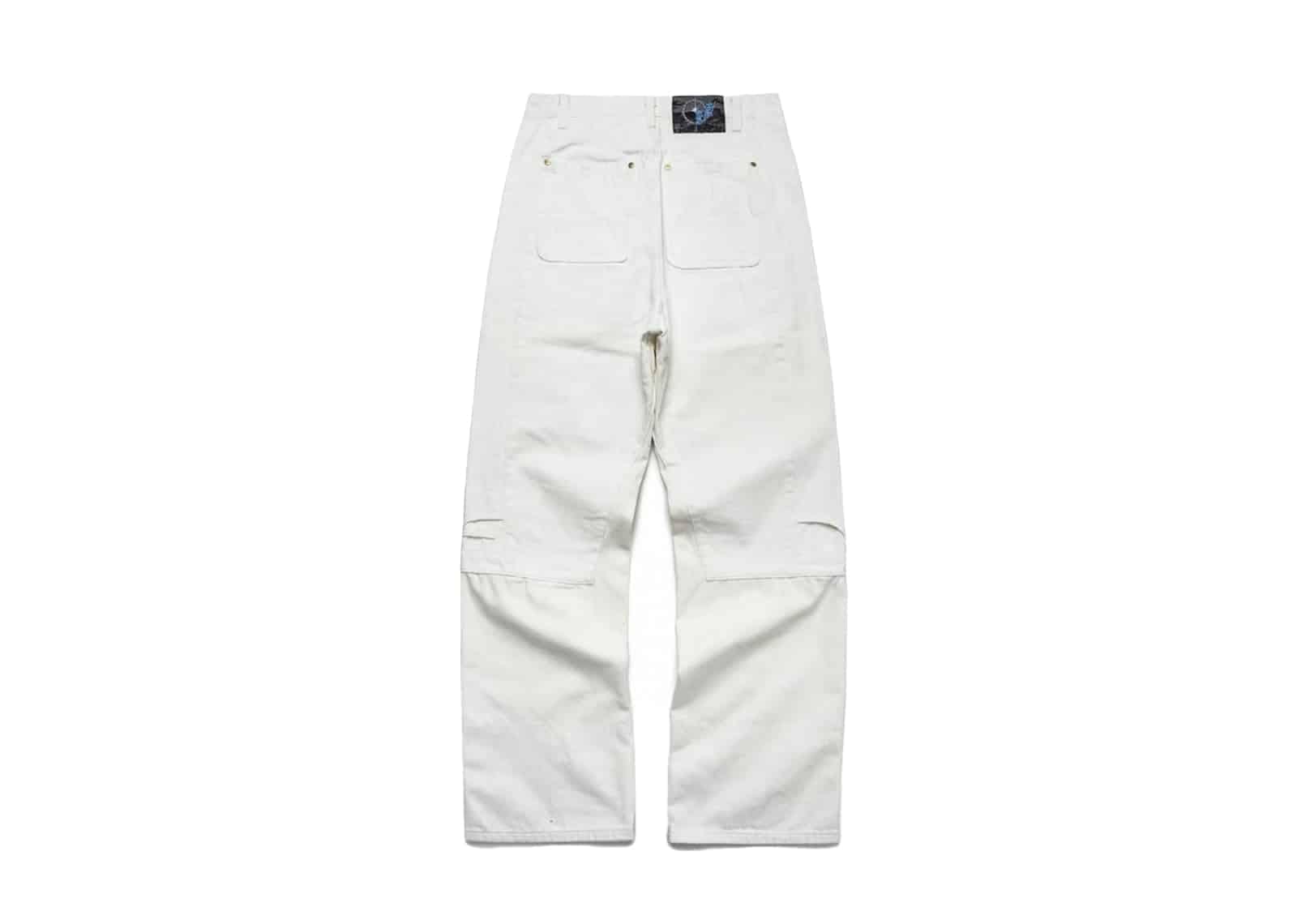 Tiesake Rest in Pieces White Waxed Jeans White