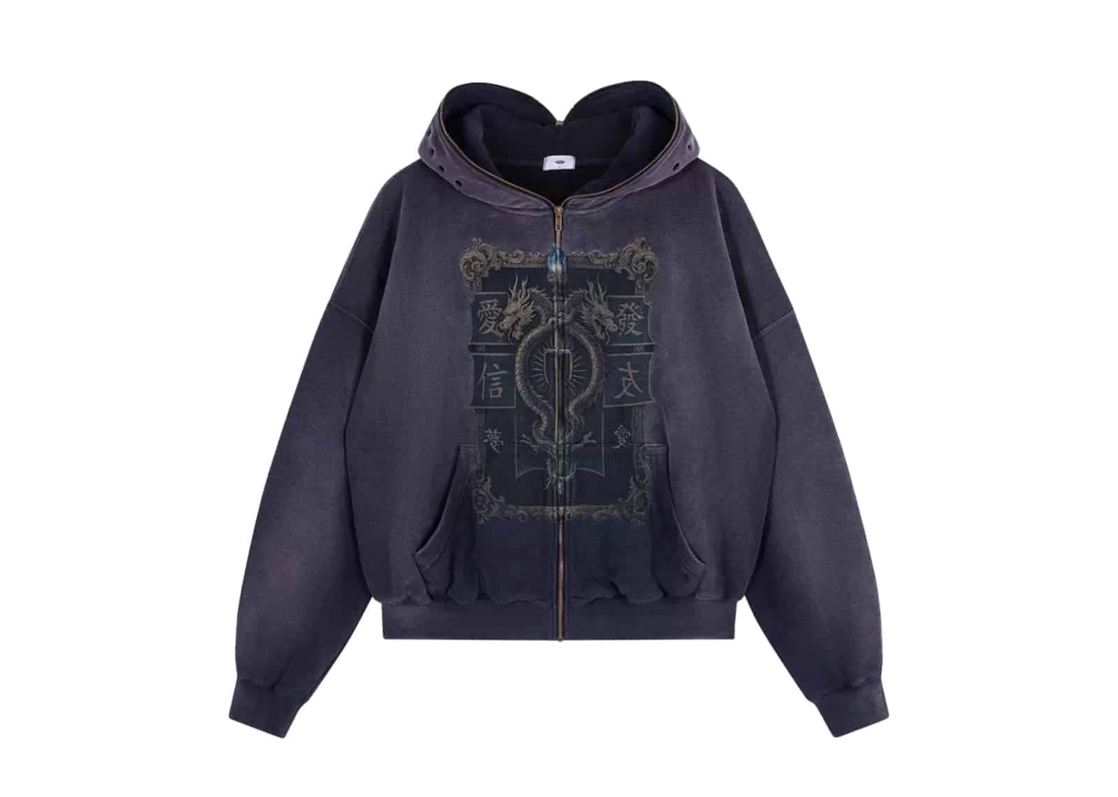 Tiesake Missing in Action Zip Up Hoodie Purple