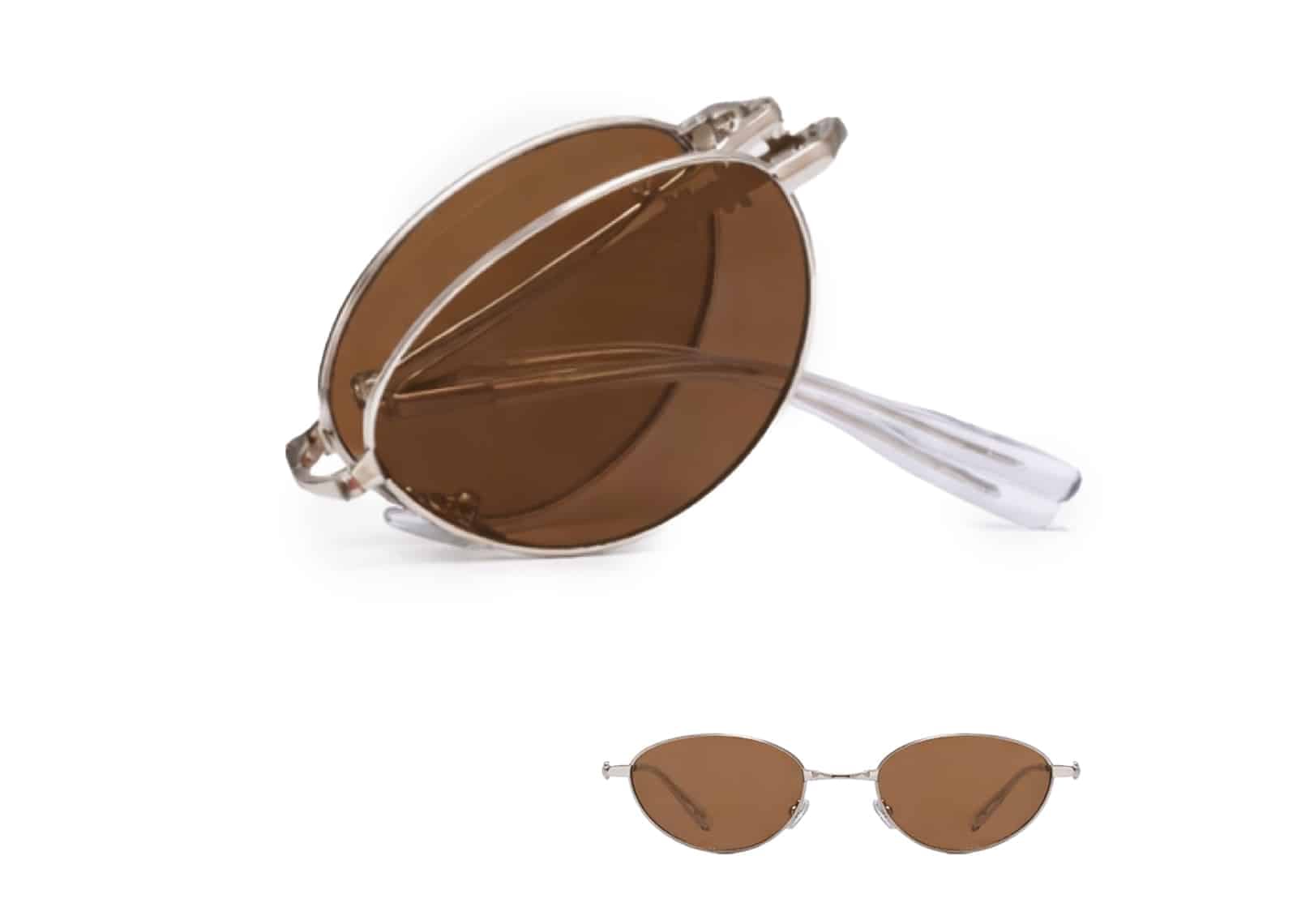 Reclow Stainless Steel EPOCA F Folder Sunglasses BROWN