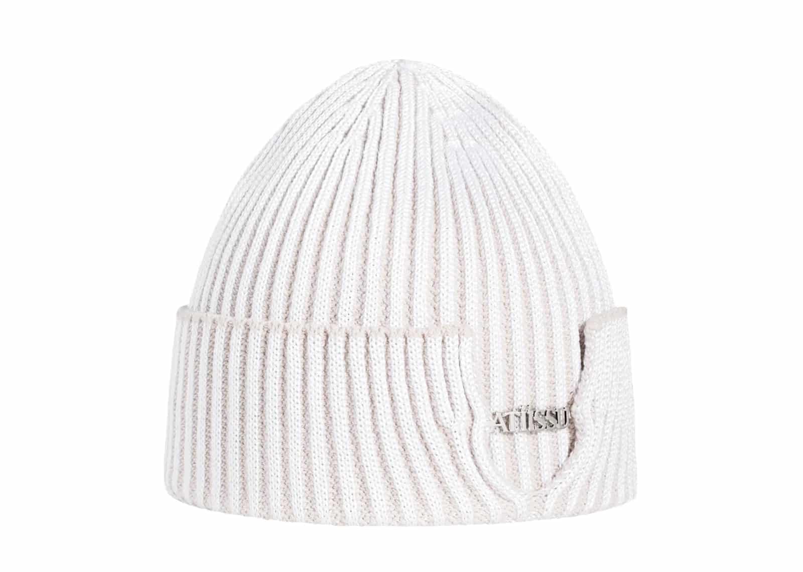 Atiissu Slit Beanie White