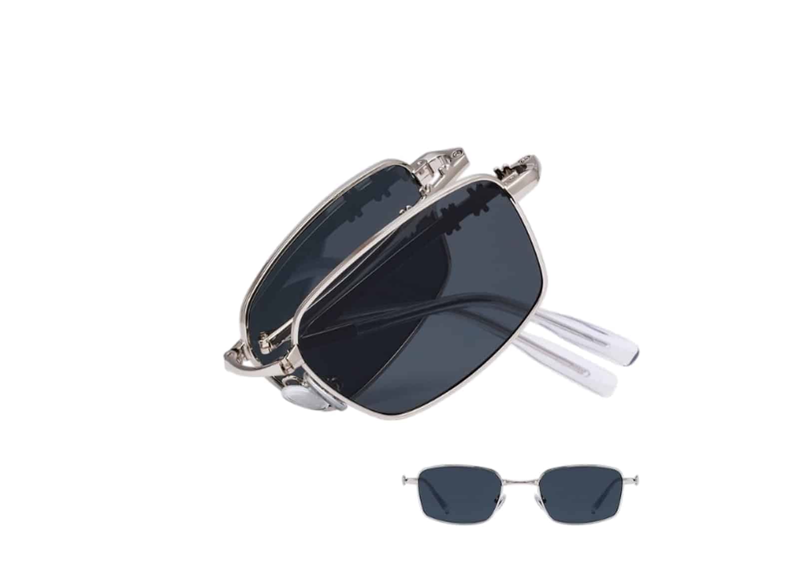 Reclow Stainless Steel Amon F Folder Sunglasses Black
