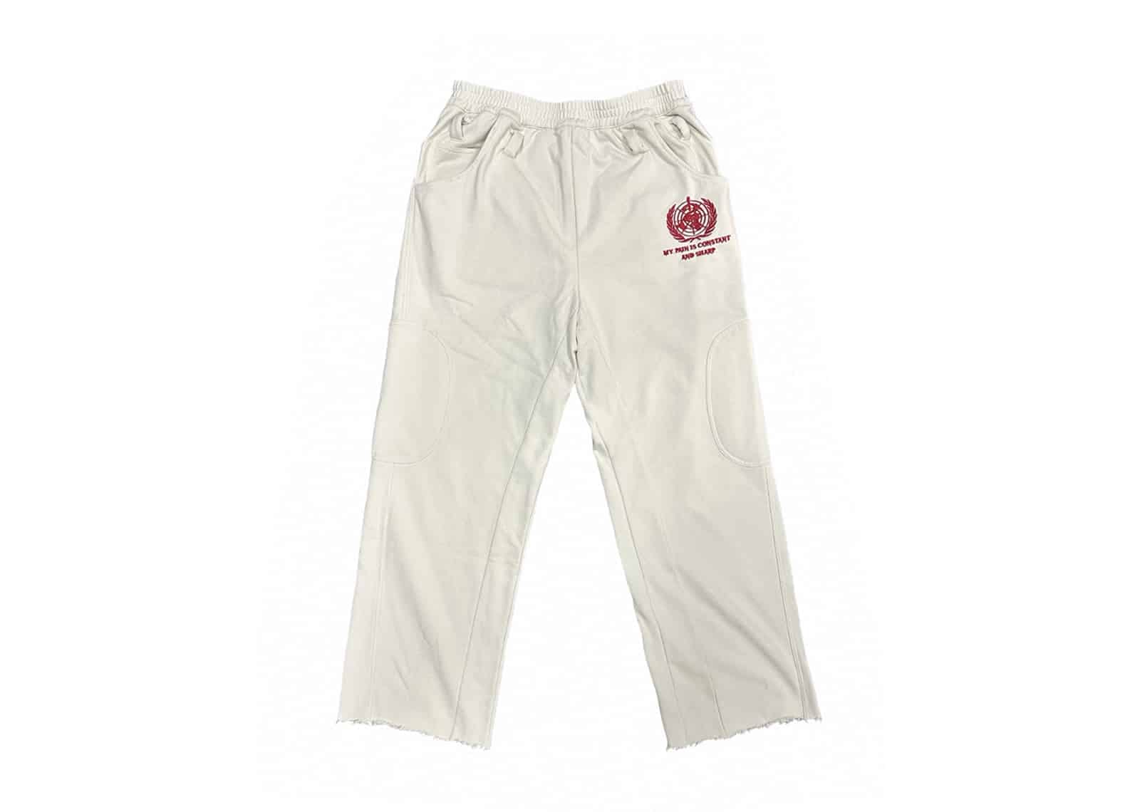 PANQ 26SS Washed Gradient Suit Pants White