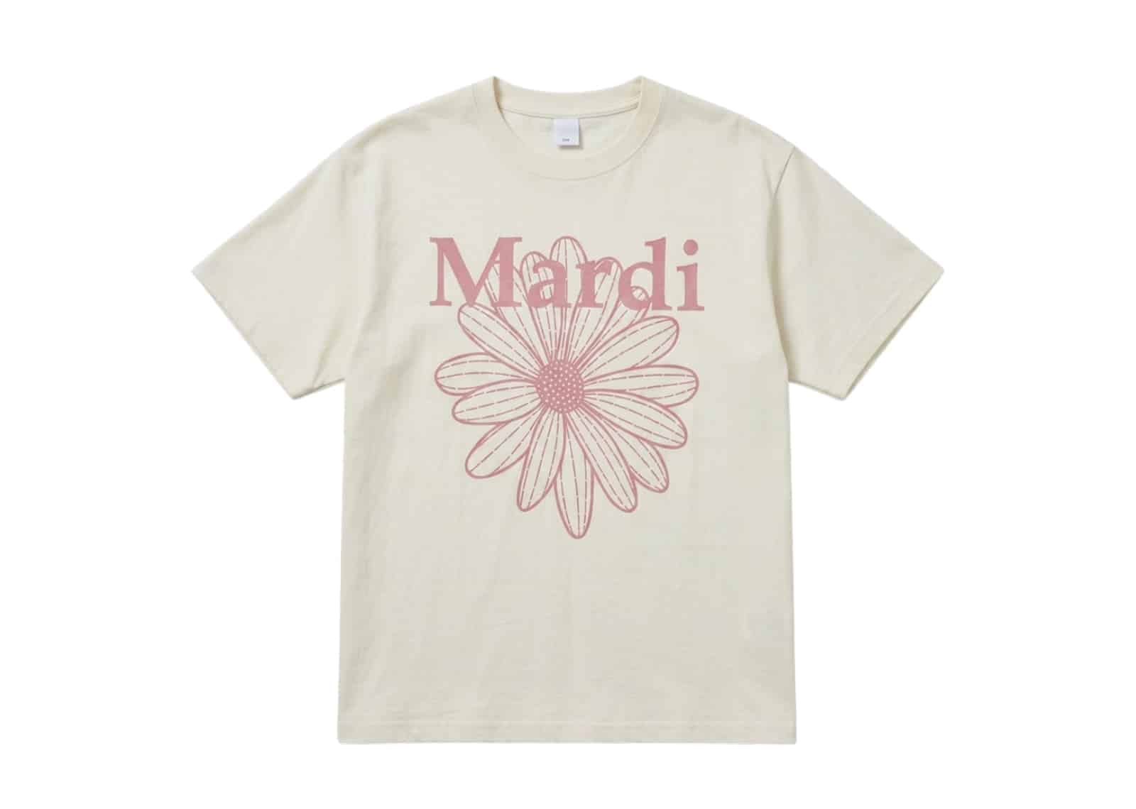 Mardi Mercredi Flowermardi Slim Tee Cream Indipink