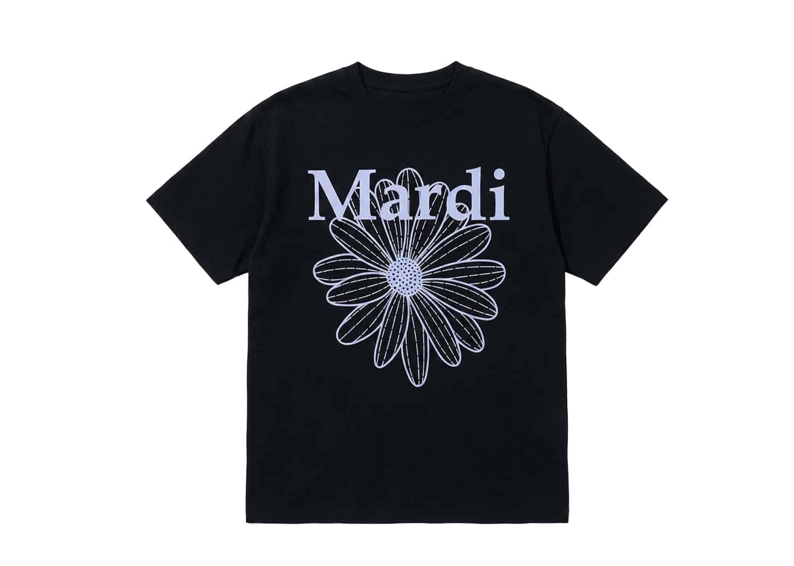 Mardi Mercredi Flowermardi Tee Black Light Purple
