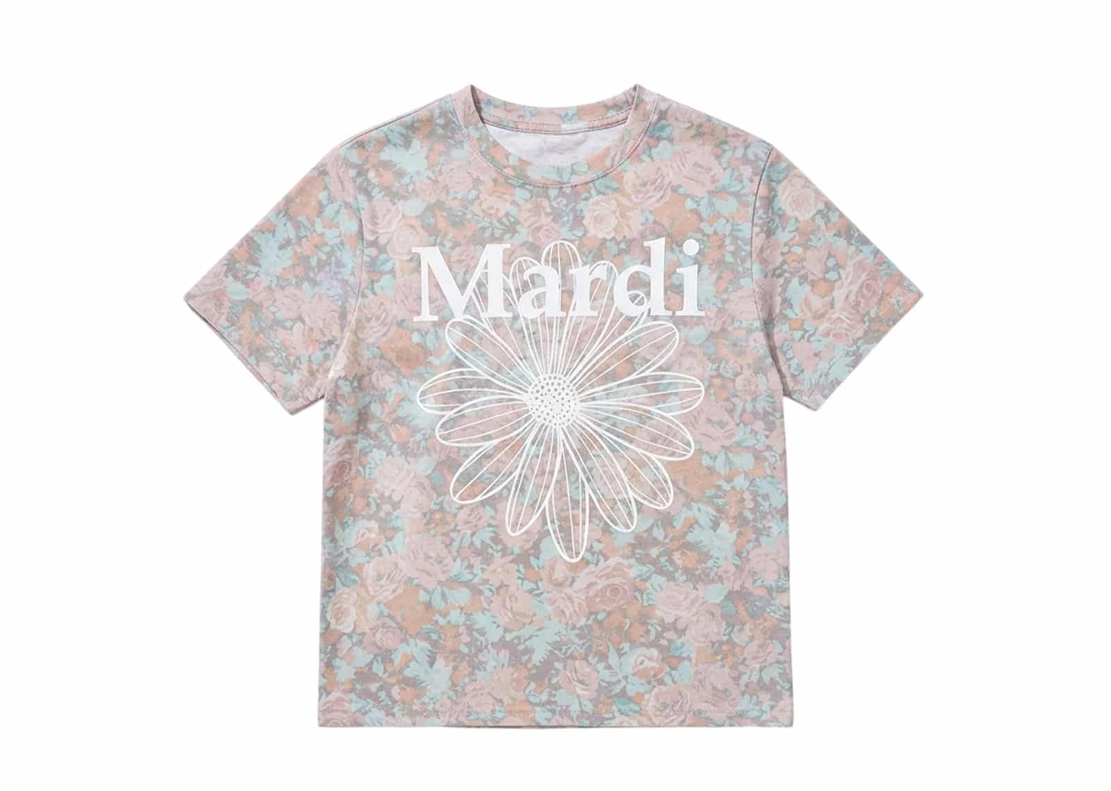 Mardi Mercredi Flowermardi Slim Fleur Tee Indipink White